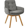 ARMLEHNSTUHL  in Cord  - Eichefarben/Grau, Design, Holz/Textil (63/90/69cm) - Johann Jakob