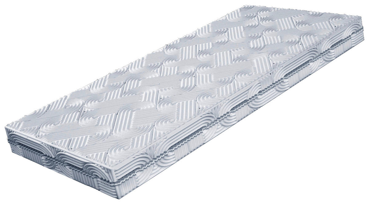 TASCHENFEDERKERNMATRATZE 140/200 cm Höhe ca. 15 cm  - Weiß, Basics, Textil (140/200cm) - Boxxx