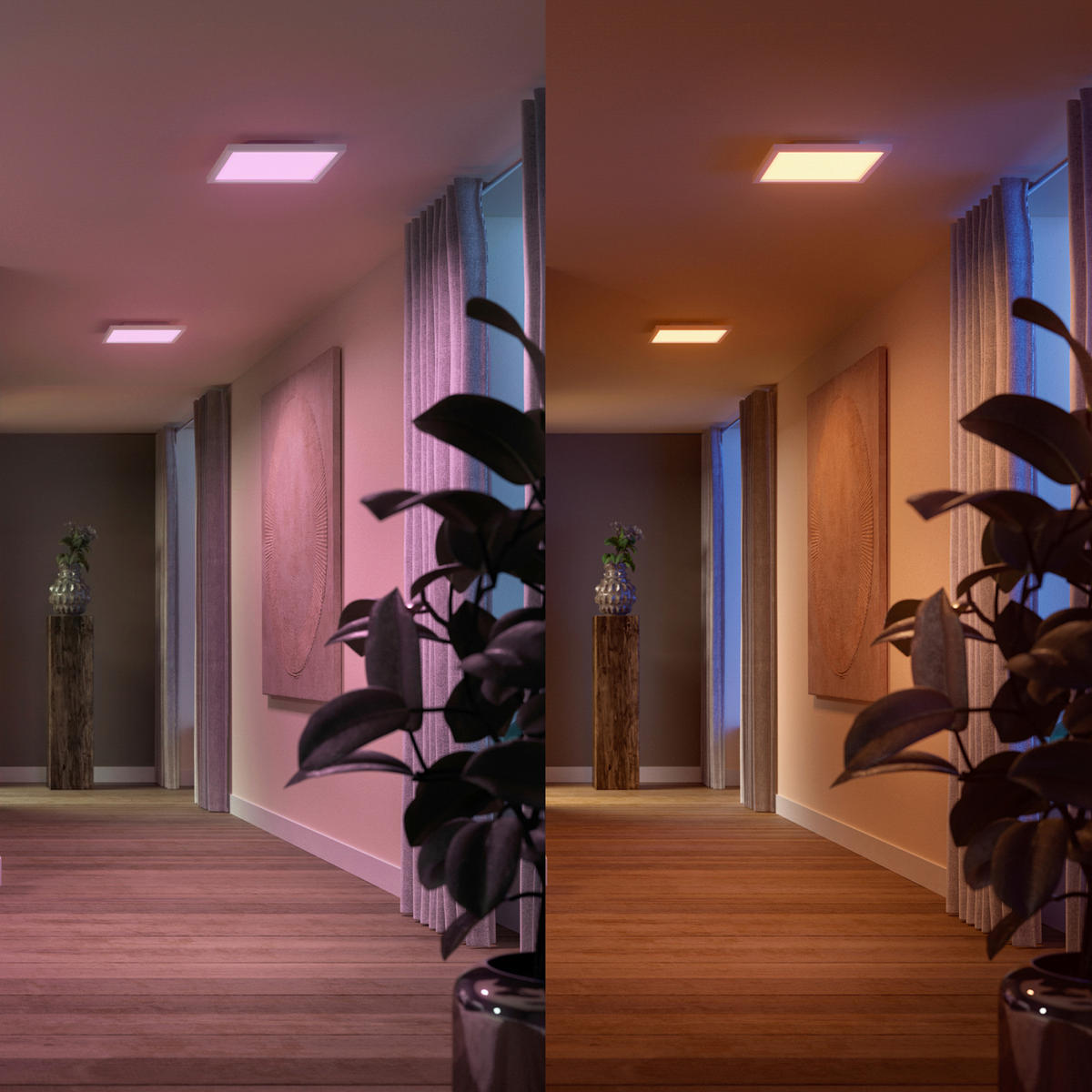 LED-DECKENLEUCHTE WACA Surimu 30/4,8/30 cm   - Weiß, Basics, Metall (30/4,8/30cm) - Philips HUE