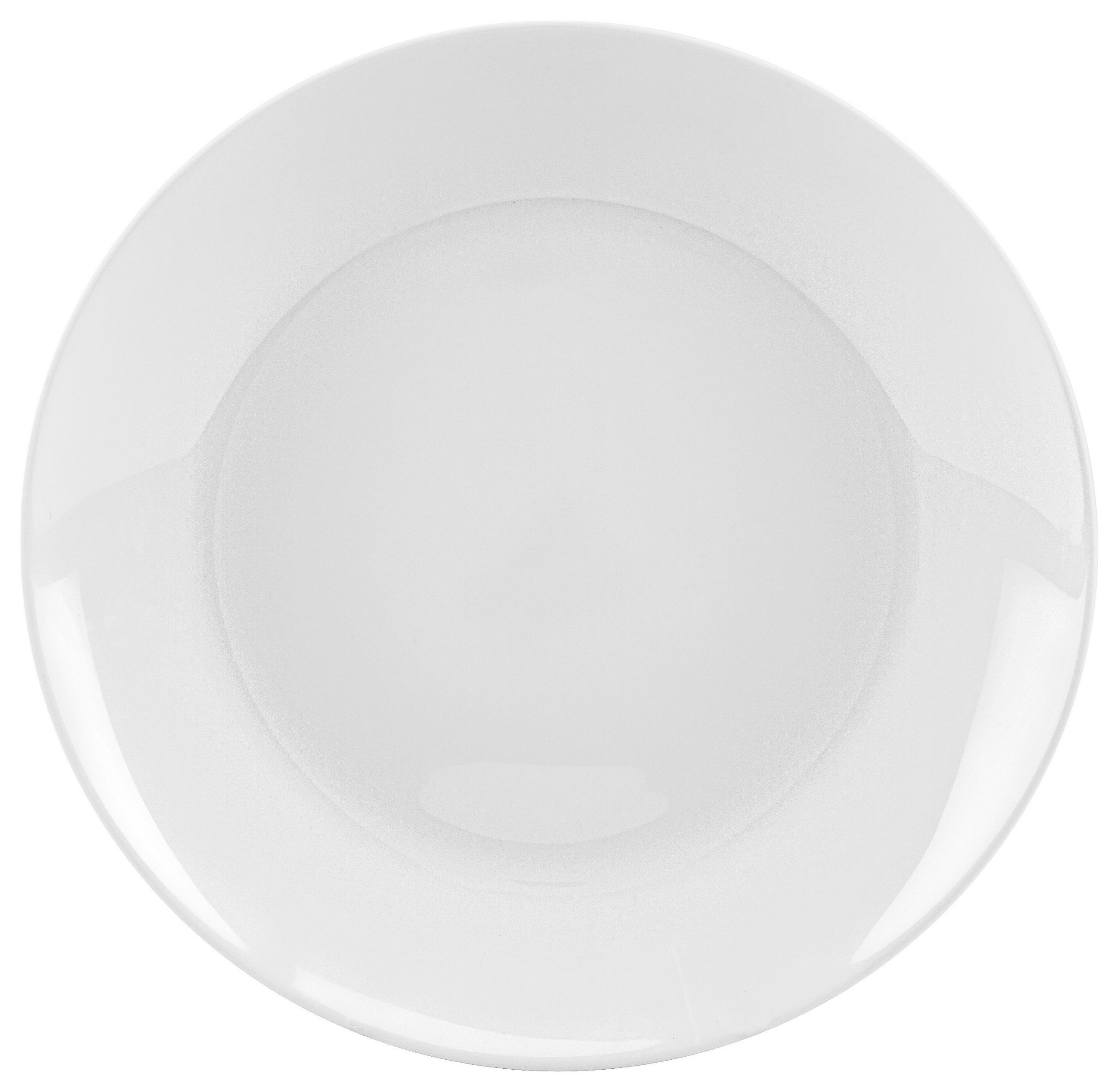 PLYTKÝ TANIER sklo 25 cm - biela, Konventionell, sklo (25cm) - Boxxx