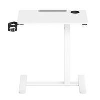 LAPTOPTISCH 70/40/65-102 cm Weiß höhenverstellbar, Kabeldurchlass, Getränkehalter  - Weiß, Basics, Holzwerkstoff/Kunststoff (70/40/65-102cm) - Boxxx