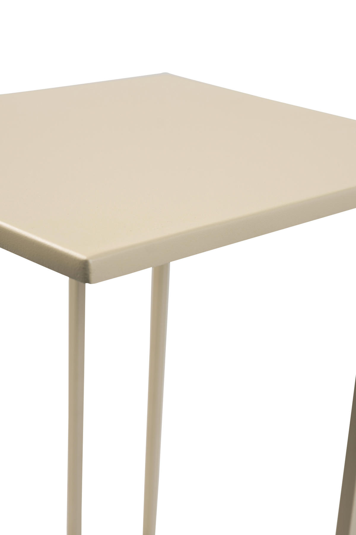 BEISTELLTISCH 43/38/62 cm Creme rechteckig  - Creme, Basics, Metall (43/38/62cm) - Xora