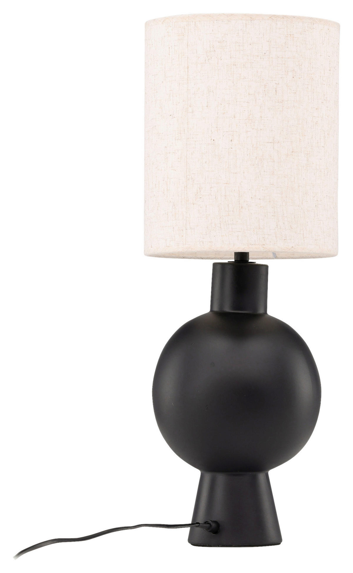 BORDSLAMPA 21/55/21 cm   - beige/svart, Basics, textil/sten (21/55/21cm) - P & B