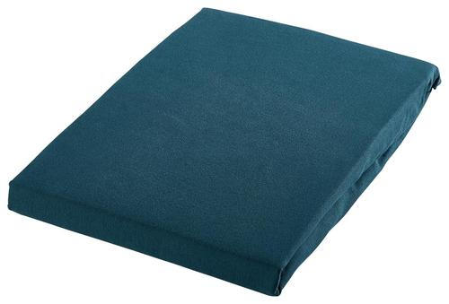 ČARŠAV SA GUMOM 100/200 cm  - plava/petrolej plava, Osnovno, tekstil (100/200cm) - Schlafgut