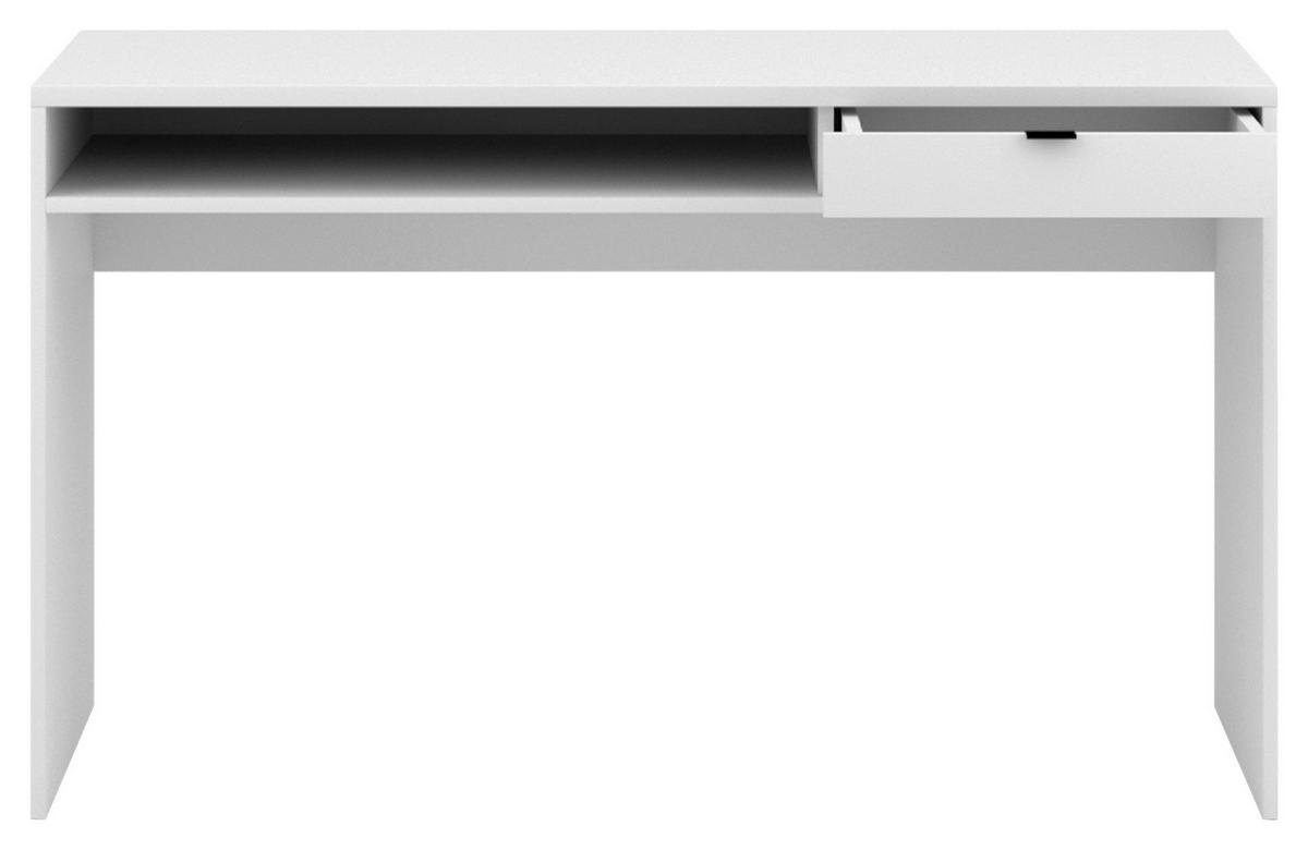 PÍSACÍ STÔL, biela, 130/60/76 cm - čierna/biela, Design, kompozitné drevo/plast (130/60/76cm) - MID.YOU