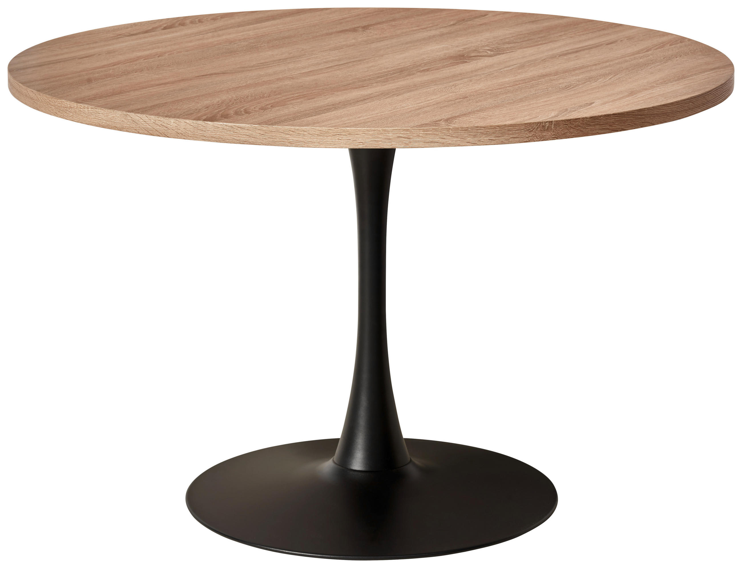 JEDÁLENSKÝ STÔL, prírodná farba, 120/76/120 cm - čierna/prírodná farba, Lifestyle, kov/kompozitné drevo (120/120/76cm) - Livetastic