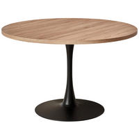 JEDÁLENSKÝ STÔL, prírodná farba, 120/120/76 cm - čierna/prírodná farba, Lifestyle, kov/kompozitné drevo (120/120/76cm) - Livetastic