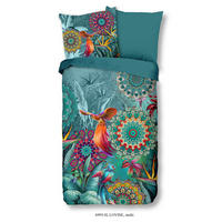 WENDEBETTWÄSCHE Satin 200/200 cm  - Multicolor/Petrol, LIFESTYLE, Textil (200/200cm)