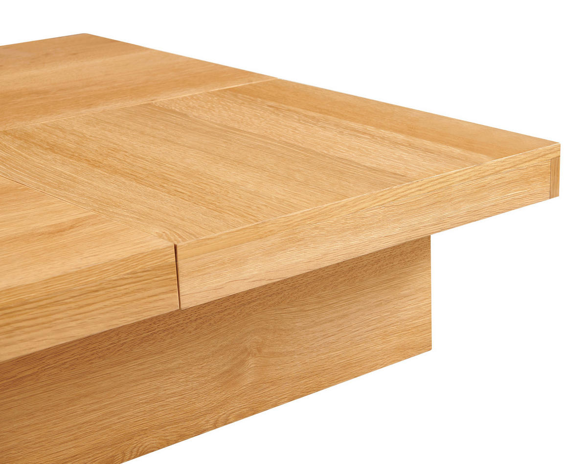 COUCHTISCH Eiche furniert 100/25/100 cm quadratisch Eichefarben  - Eichefarben, Design, Holz/Holzwerkstoff (100/25/100cm) - Livetastic