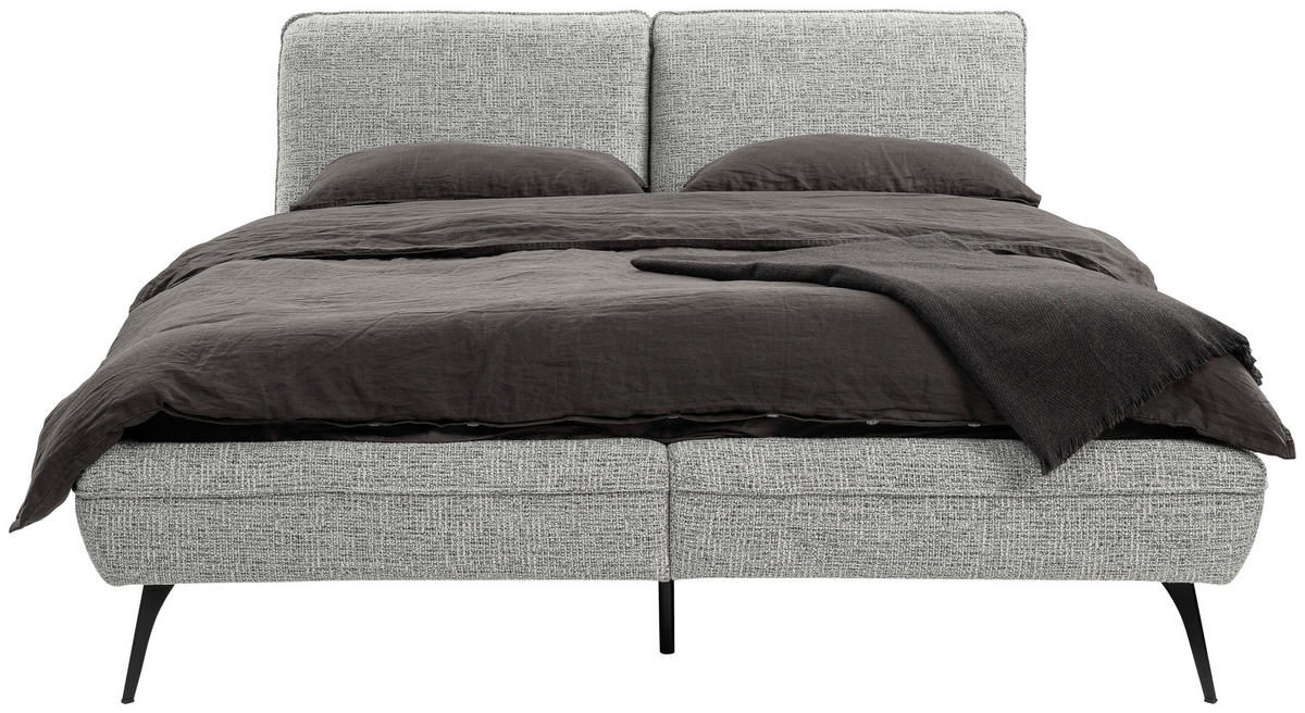 TAPECIRANI KREVET   180/200 cm   siva  - siva/crna, Moderno, drvo/metal (180/200cm) - MID.YOU
