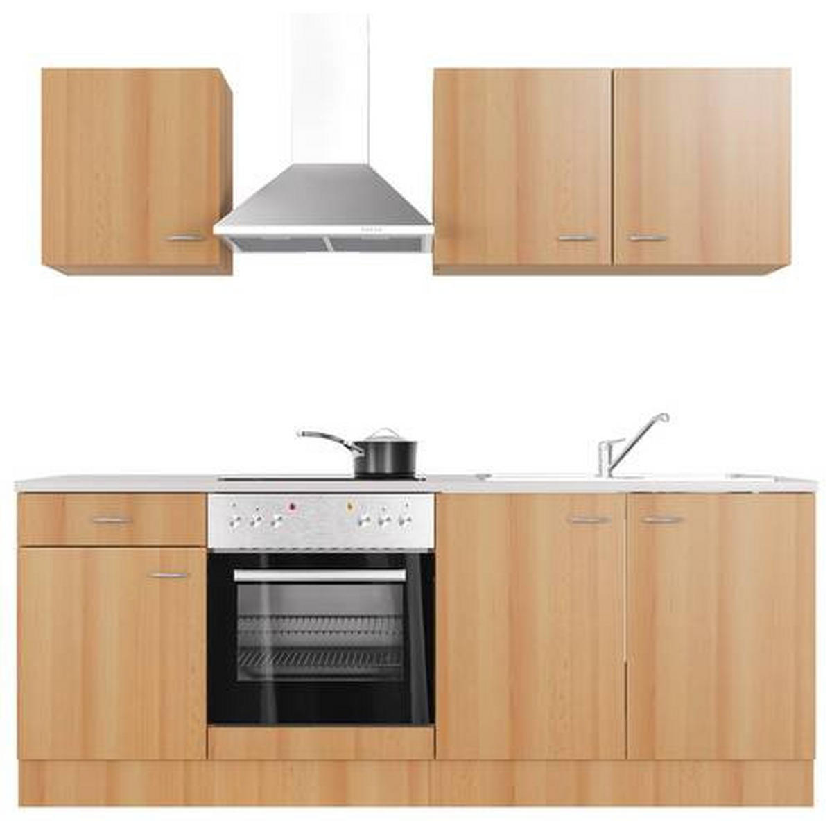 KUCHYŇSKÁ LINKA NANO - barvy buku/béžová, Moderní, kompozitní dřevo/plast (210cm) - FlexWell