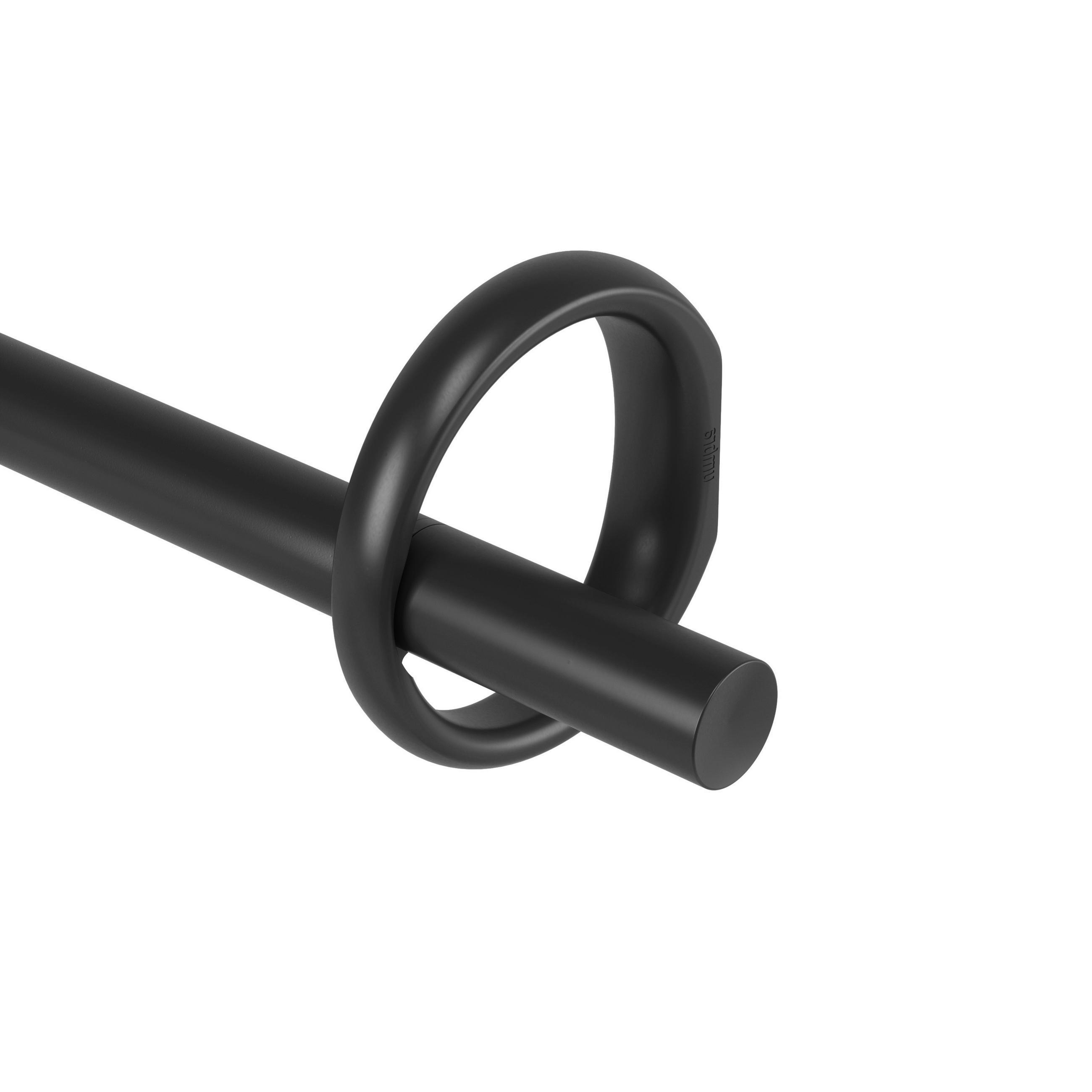 VORHANGSTANGE 320 cm - Schwarz, KONVENTIONELL, Kunststoff/Metall (320cm) - Umbra