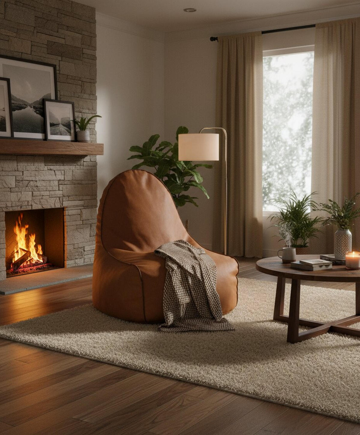 SITZSACK  - Haselnussfarben, MODERN, Textil (80/95/85cm)