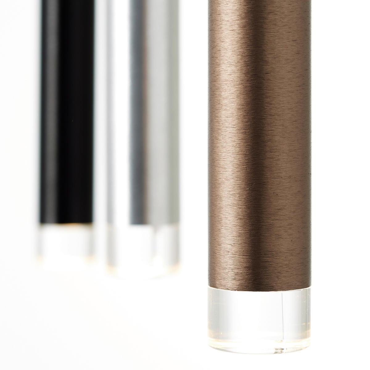 LED-HÄNGELEUCHTE 70/30/180 cm  - Hellbraun/Silberfarben, Design, Kunststoff/Metall (70/30/180cm) - Brilliant