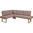 ECKBANK 174/280 cm  in Braun, Eichefarben  - Eichefarben/Braun, Design, Holz/Textil (174/280cm) - Dieter Knoll