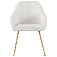 ARMLEHNSTUHL  in Eisen Bouclé  - Goldfarben/Creme, MODERN, Textil/Metall (58/82/60cm) - MID.YOU