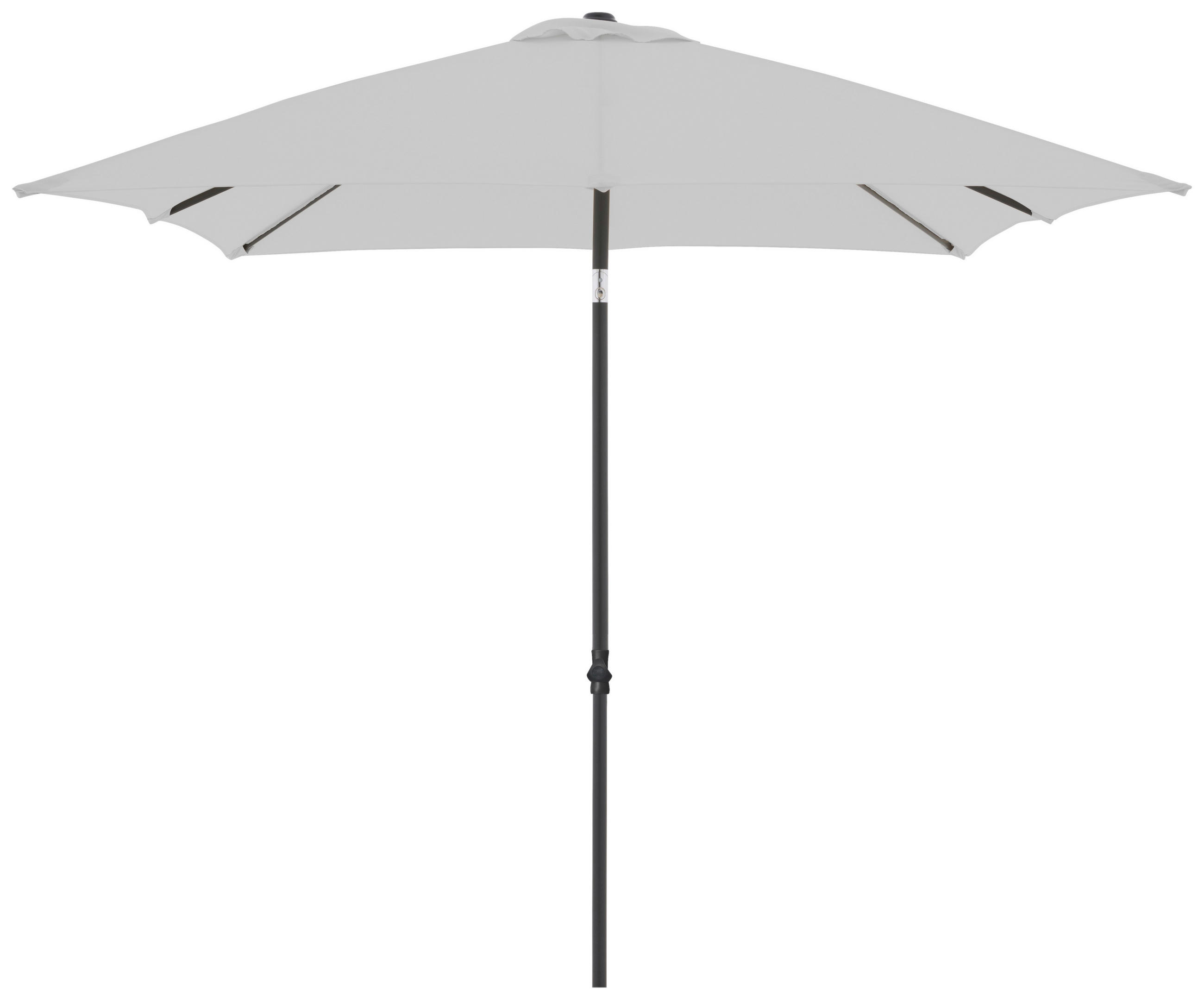 Sonnenschirm Push Up Basic LxBxH: 208x208x248 cm Hellgrau