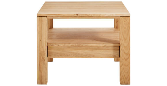 COUCHTISCH Wildeiche massiv 75/75/58 cm quadratisch Eichefarben  - Eichefarben, Natur, Holz (75/75/58cm) - Linea Natura