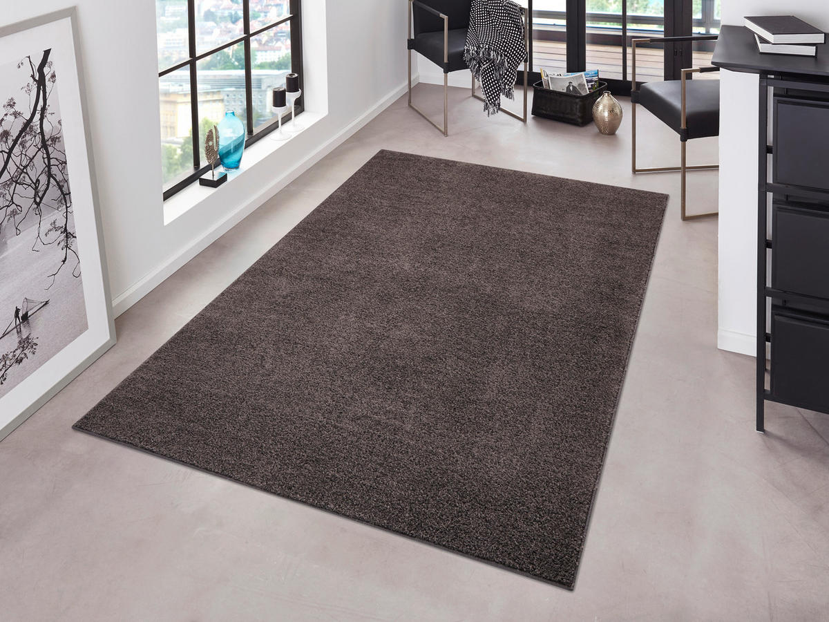 WEBTEPPICH 80/150 cm Pure Anthrazit  - Anthrazit, Basics, Kunststoff (80/150cm)