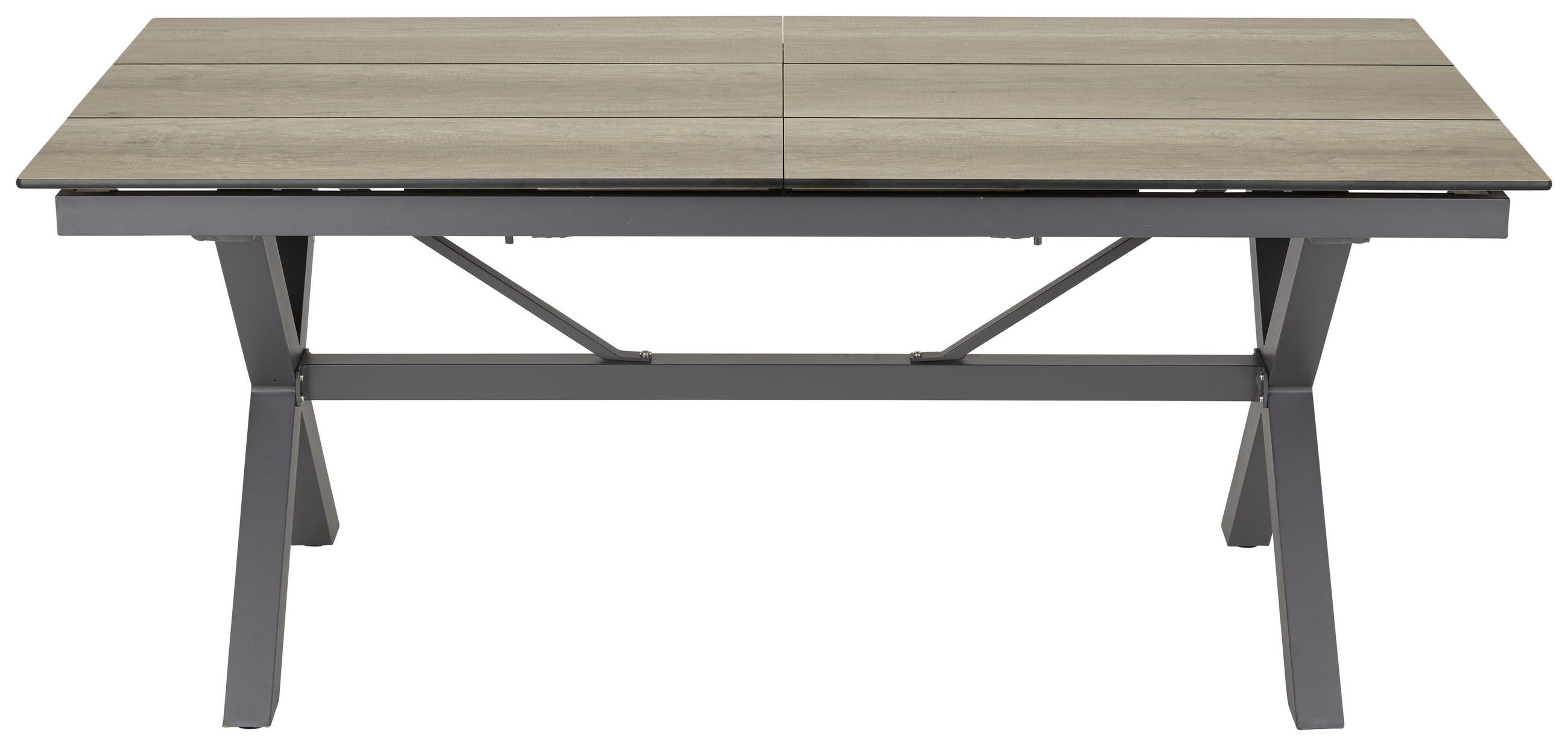 GARTENTISCH 180 -240/89/75 cm  - Anthrazit/Braun, MODERN, Kunststoff/Metall (180 -240/89/75cm) - Amatio