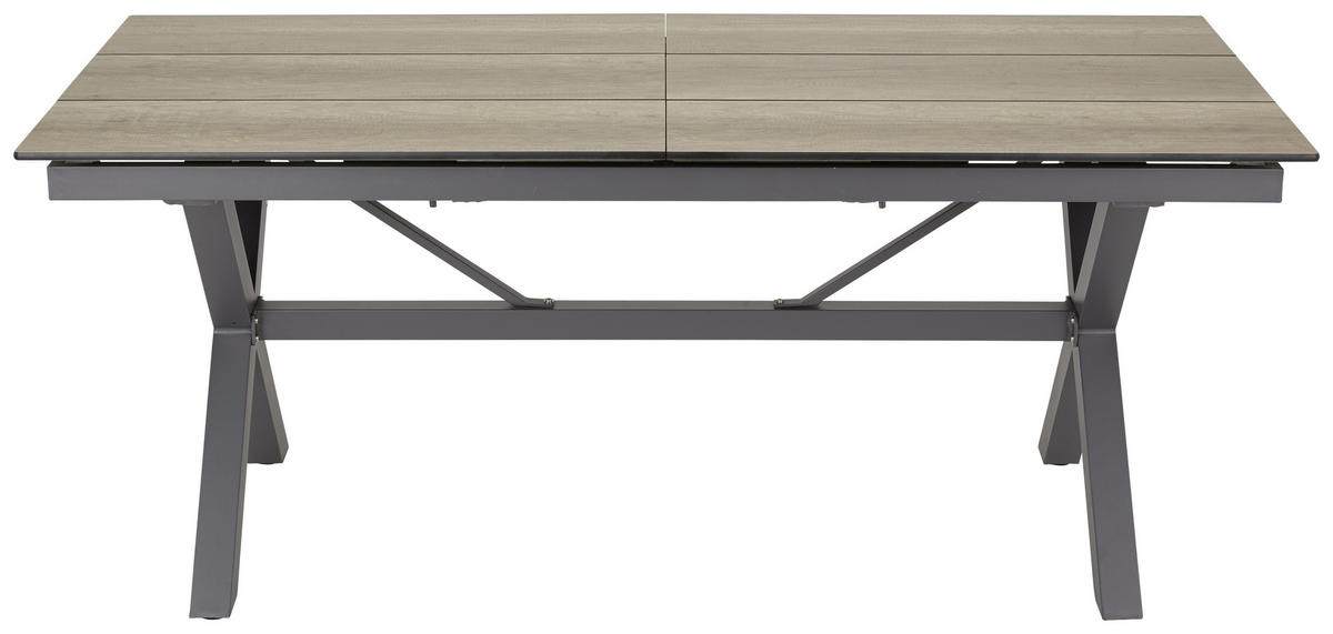 GARTENTISCH 180 -240/89/75 cm  - Anthrazit/Braun, MODERN, Kunststoff/Metall (180 -240/89/75cm) - Amatio