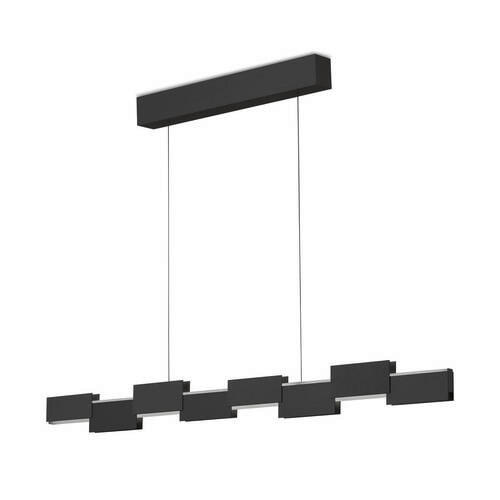 LED-HÄNGELEUCHTE Creo 115/180/9,5 cm  - Schwarz/Weiß, Design, Kunststoff/Metall (115/180/9,5cm) - Grossmann