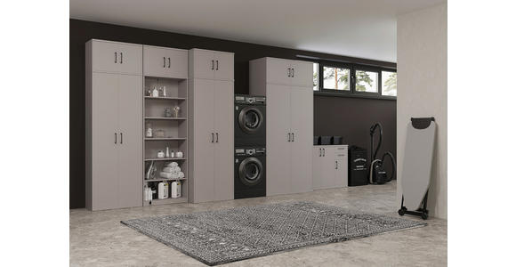 AUFSATZSCHRANK 106/43/54 cm   - Kaschmir/Schwarz, Basics, Holzwerkstoff/Metall (106/43/54cm) - Xora