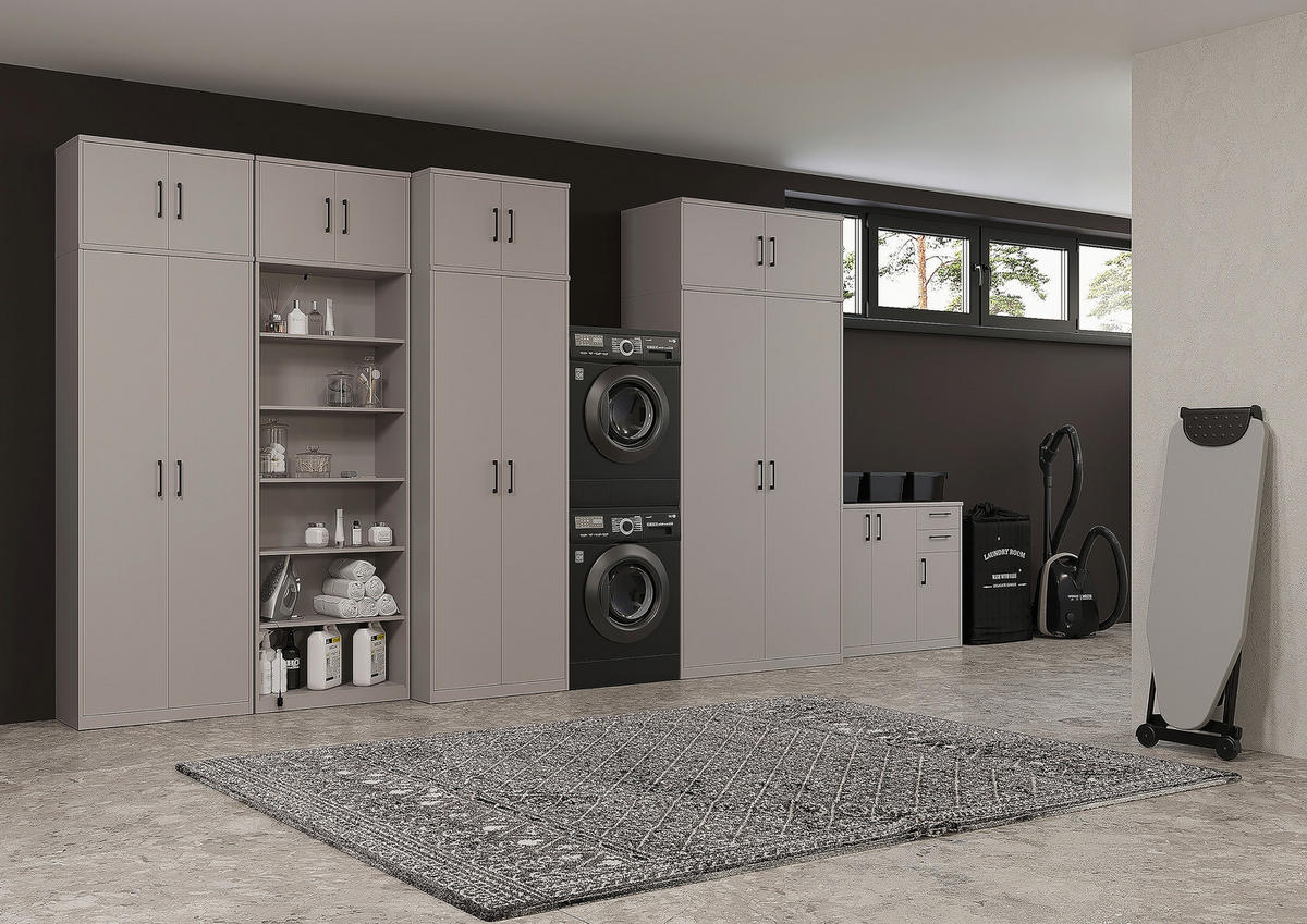 AUFSATZSCHRANK 72/43/36 cm   - Kaschmir/Schwarz, Basics, Holzwerkstoff/Metall (72/43/36cm) - Xora