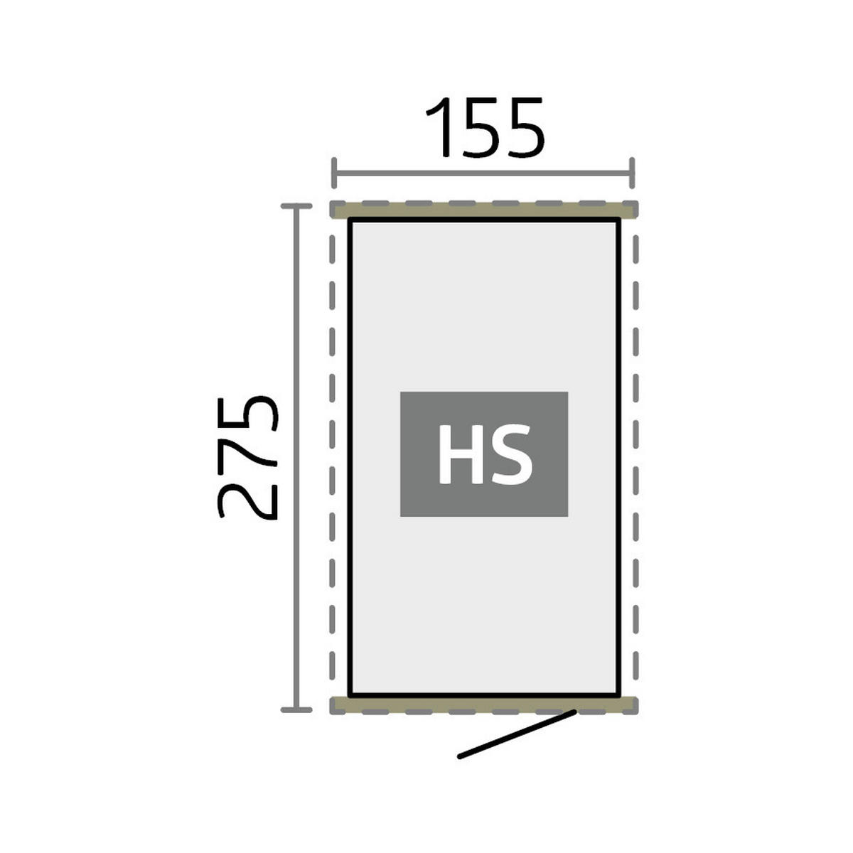 GERÄTEHAUS 155/222/275 cm  - Silberfarben, Basics, Metall (155/222/275cm) - Biohort