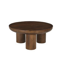 COUCHTISCH Mangoholz massiv 90/90/40 cm rund Braun  - Braun, Design, Holz (90/90/40cm) - MID.YOU