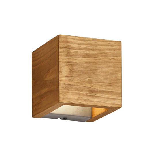 LED-WANDLEUCHTE   - Nickelfarben, Natur, Holz/Metall (11/11/11cm) - Trio Leuchten