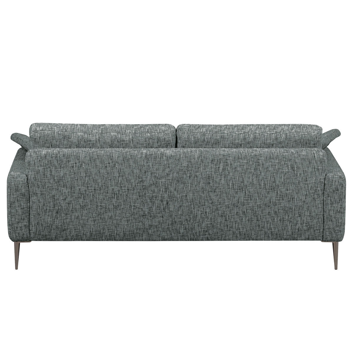 3,5-SITZER - Anthrazit/Schwarzchrom, Design, Textil/Metall (207/85/92cm) - Livetastic