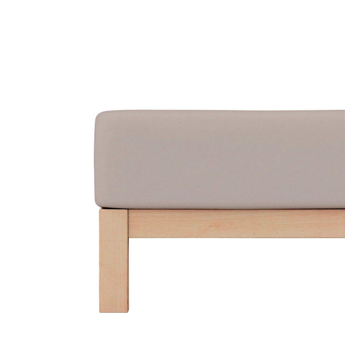 SPANNBETTTUCH PURE Jersey  - Beige, Basics, Textil (90-100/190-220cm) - Schlafgut