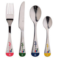 BESTECKSET RAINBOW  4-teilig  - Edelstahlfarben, Basics, Metall (13.3/20/2.7cm) - Benetton