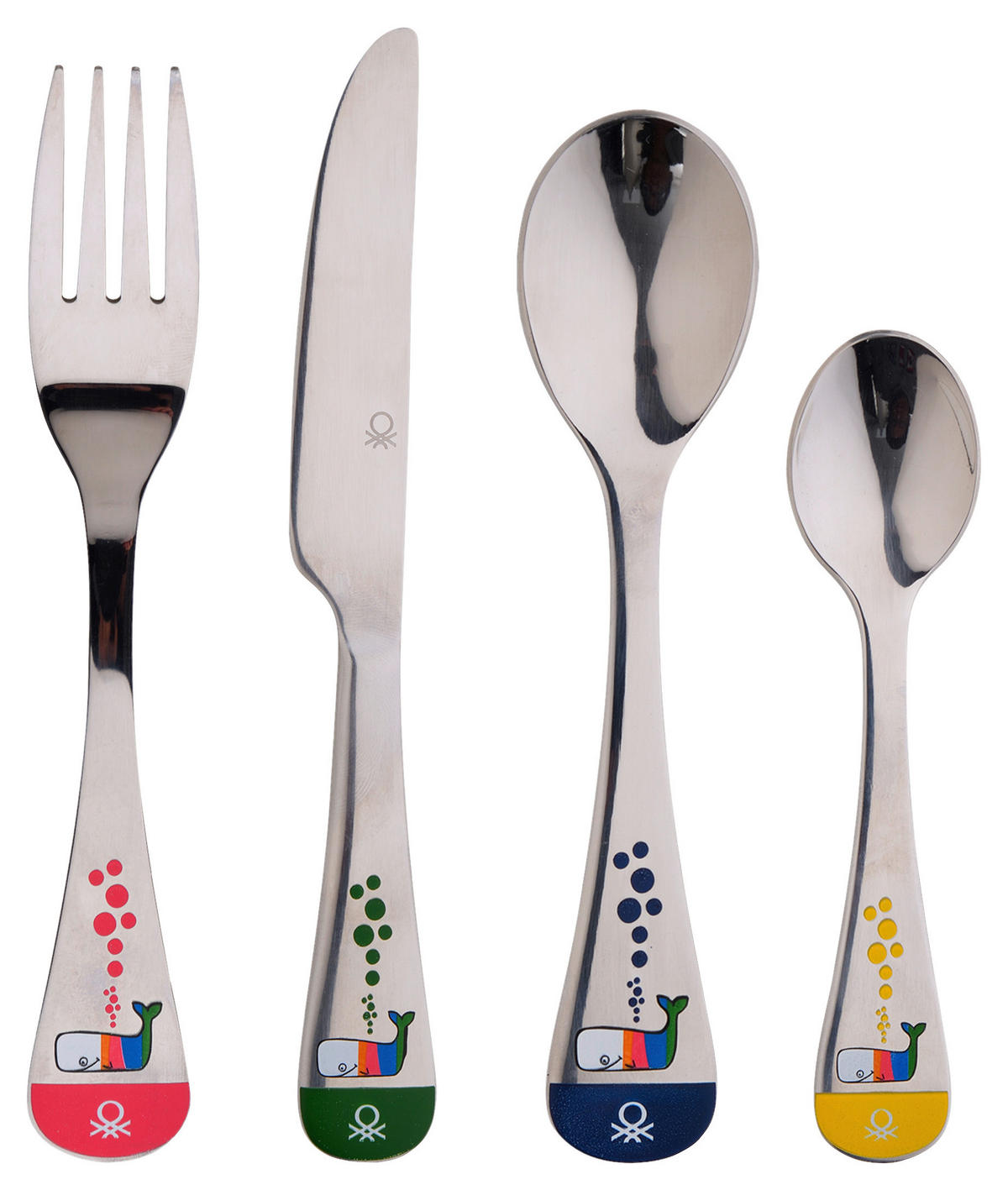BESTECKSET RAINBOW  4-teilig  - Edelstahlfarben, Basics, Metall (13.3/20/2.7cm) - Benetton