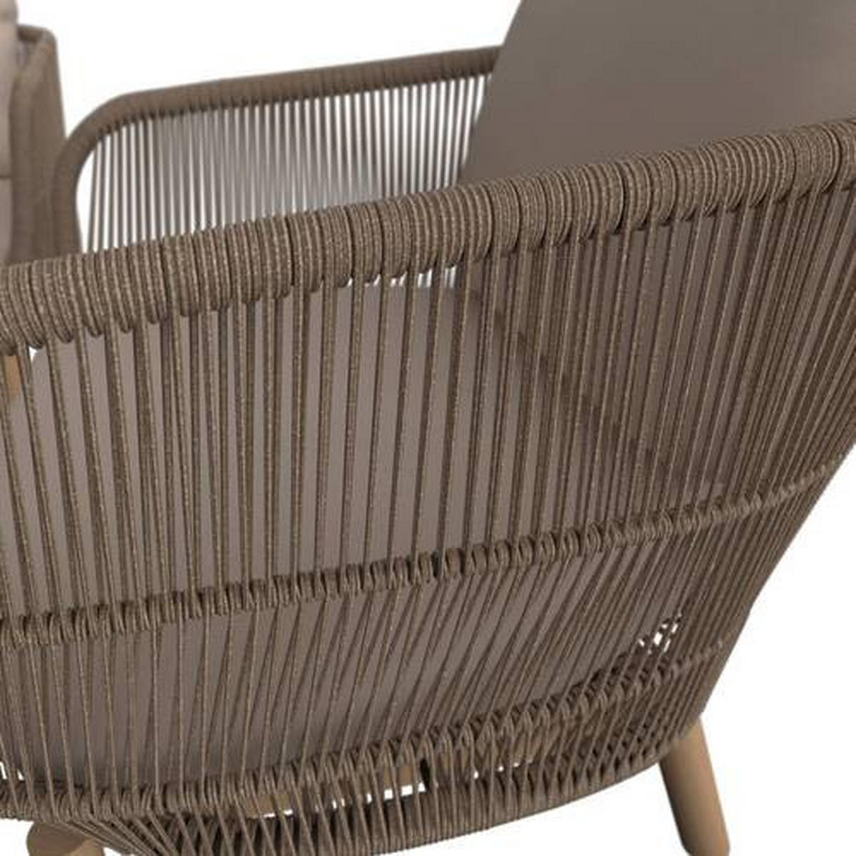 GARTENSET  11-teilig  - Beige/Teakfarben, Natur, Holz/Textil - Ambia Garden