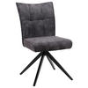 STUHL - Dunkelgrau/Schwarz, Design, Textil/Metall (47/92/66cm) - Hom`in