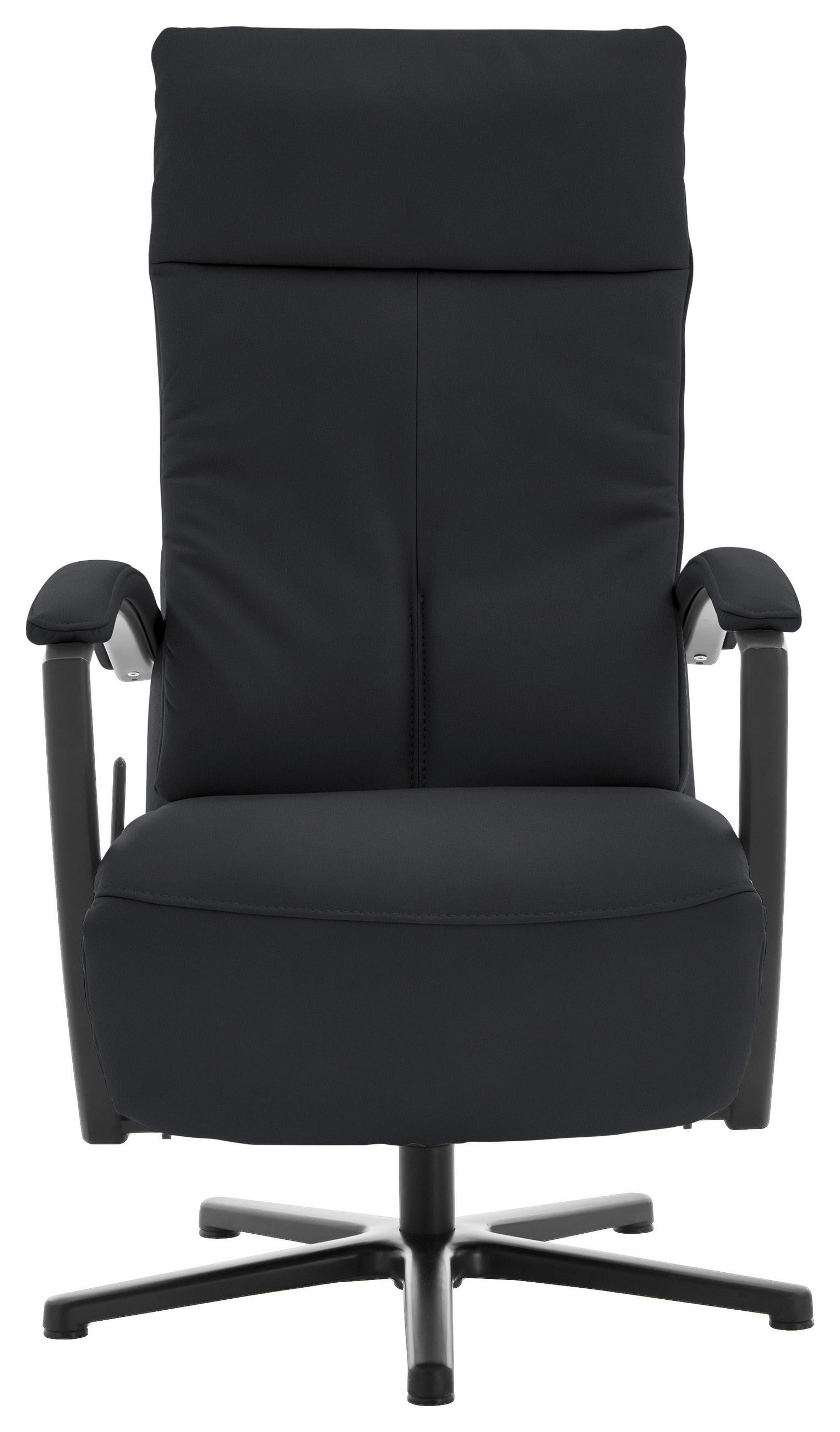 RELAXSESSEL in Leder Anthrazit  - Anthrazit/Schwarz, Design, Leder/Metall (76/112/83cm) - Beldomo Speed