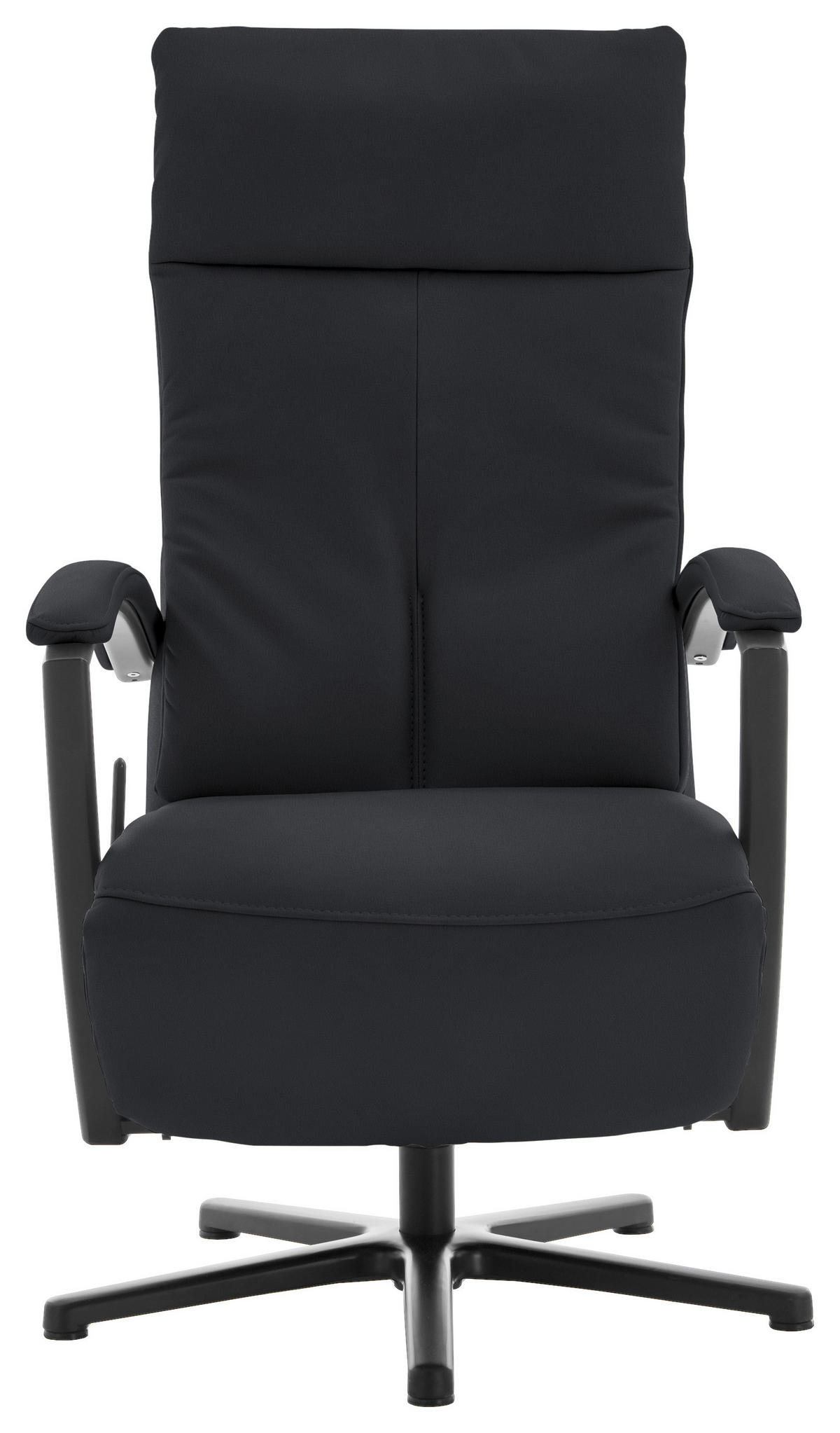 RELAXSESSEL in Leder Anthrazit  - Anthrazit/Schwarz, Design, Leder/Metall (76/112/83cm) - Beldomo Speed