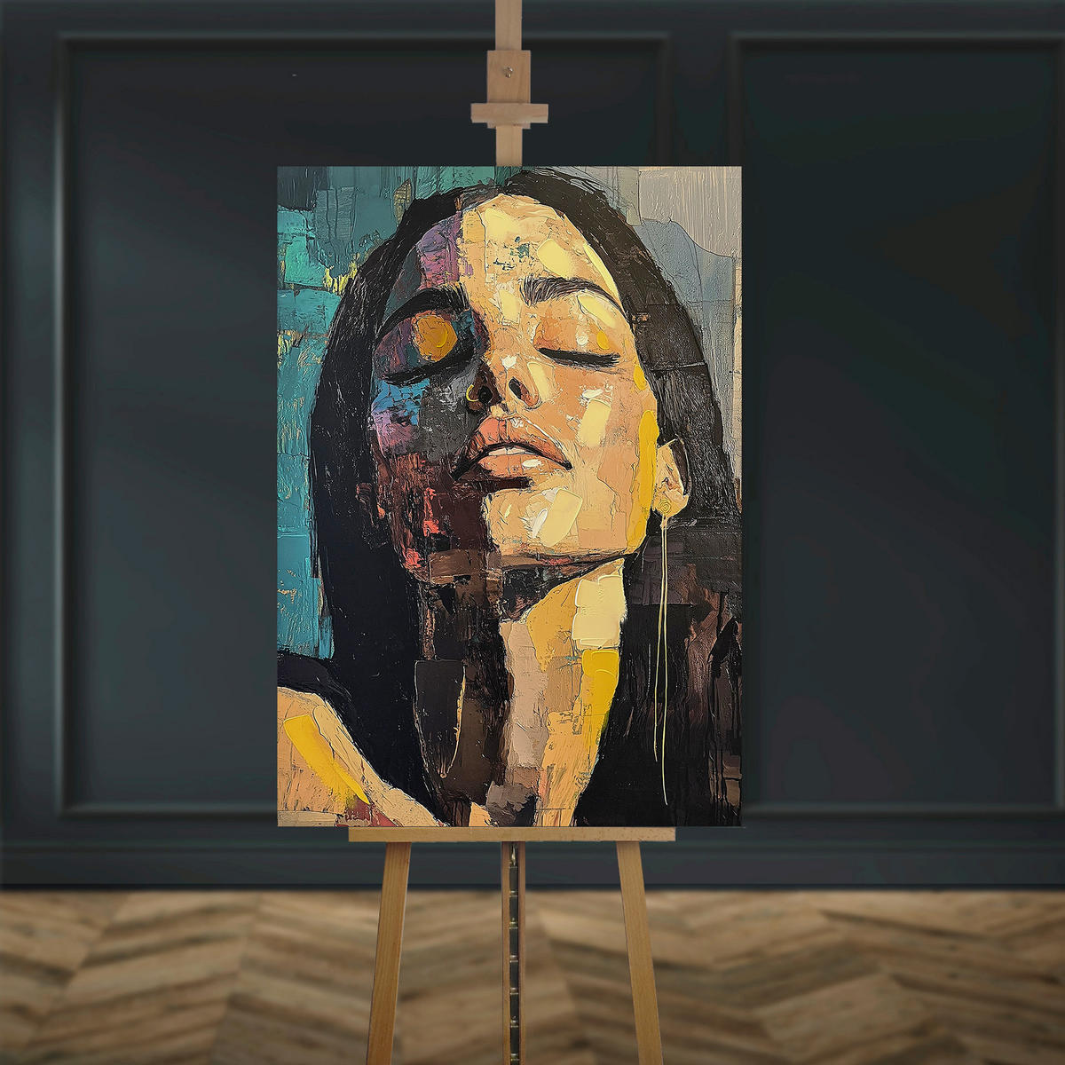 LEINWANDBILD Frauen 70/100 cm  - Multicolor, Basics, Holz/Textil (70/100cm)