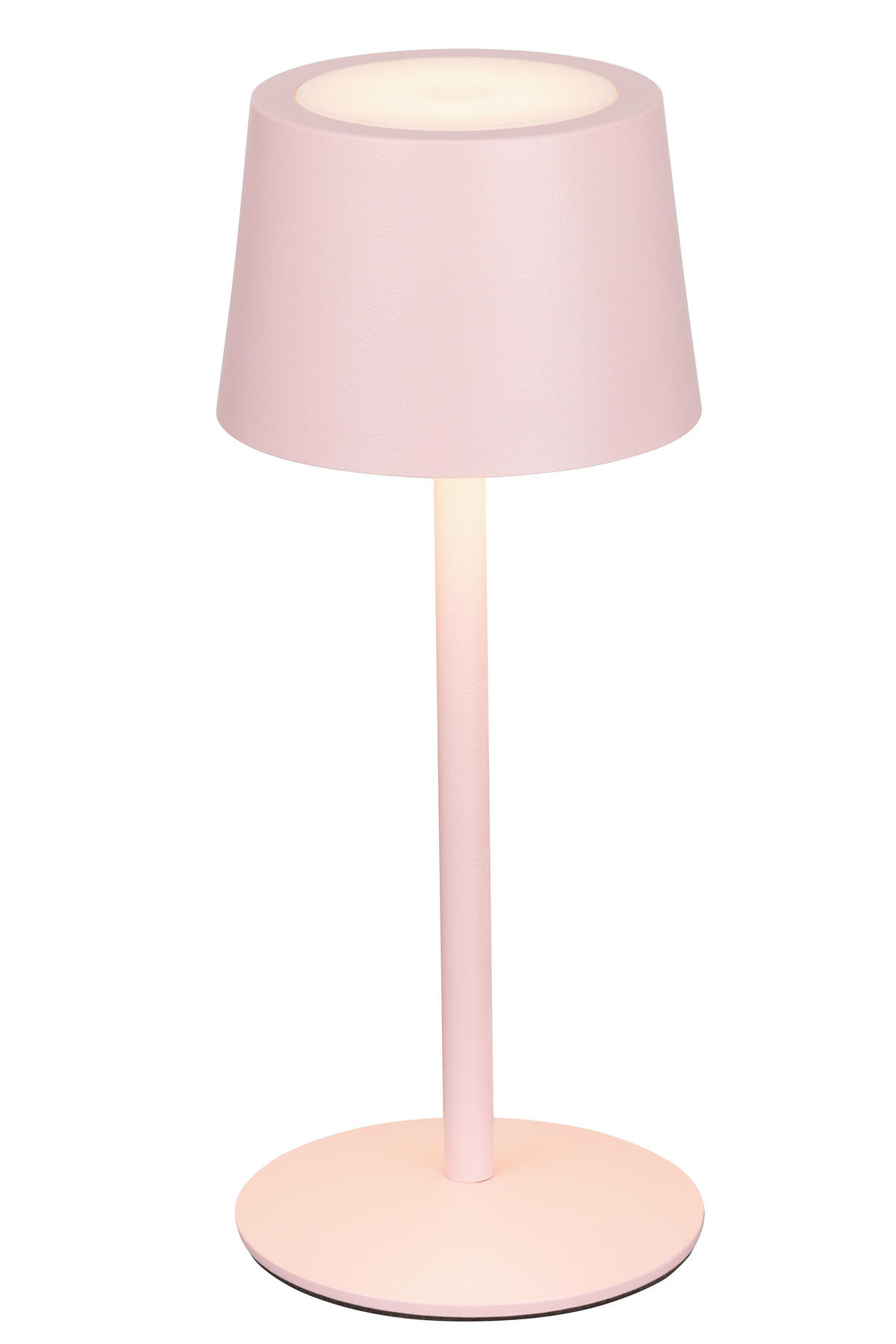 STOLNÍ LAMPA NA BATERIE, 9/22 cm  - růžová, Basics, kov (9/22cm) - Novel