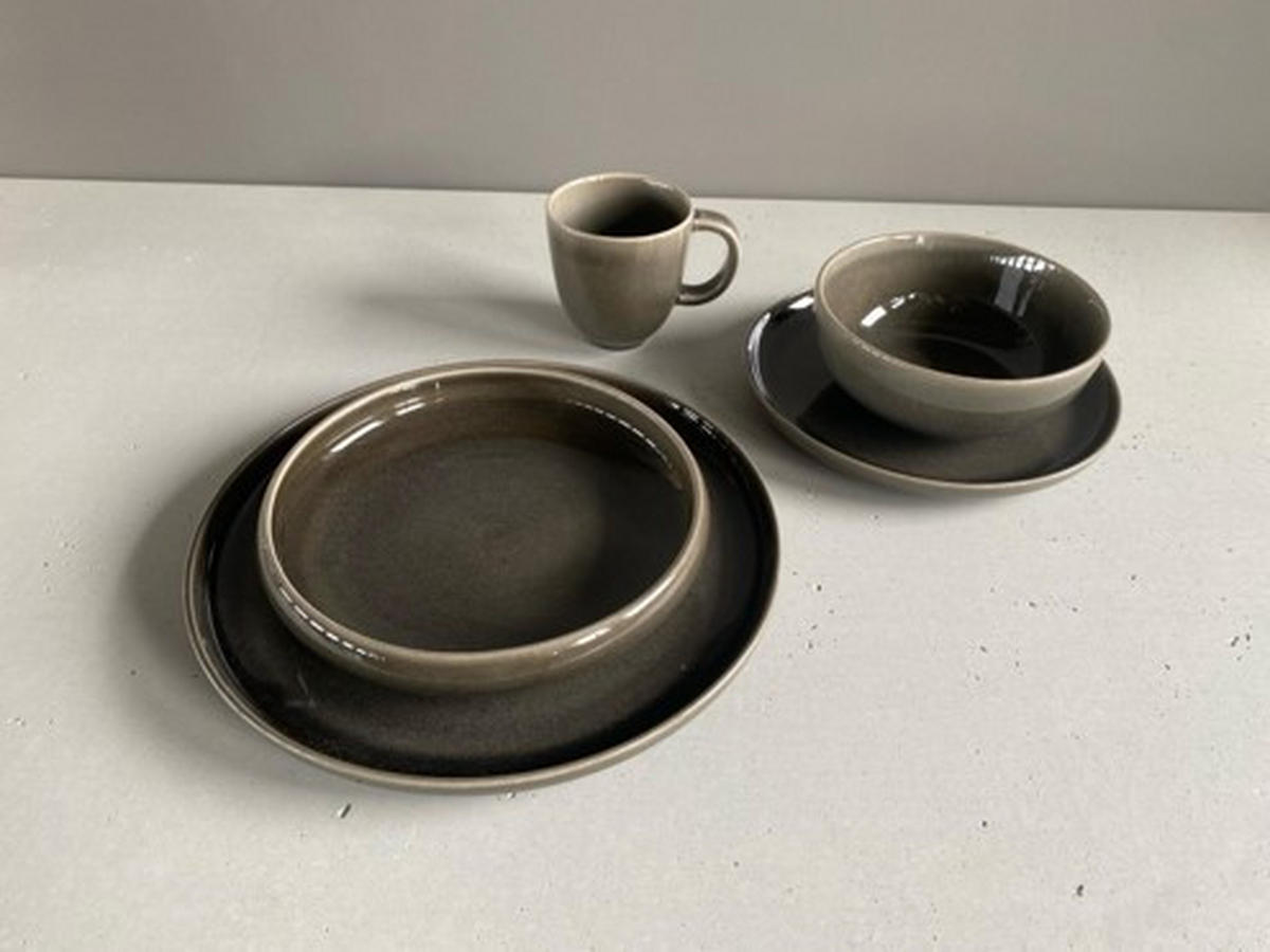 KOMBISERVICE Grau 20-teilig Canju  - Grau, LIFESTYLE, Keramik - Blomus
