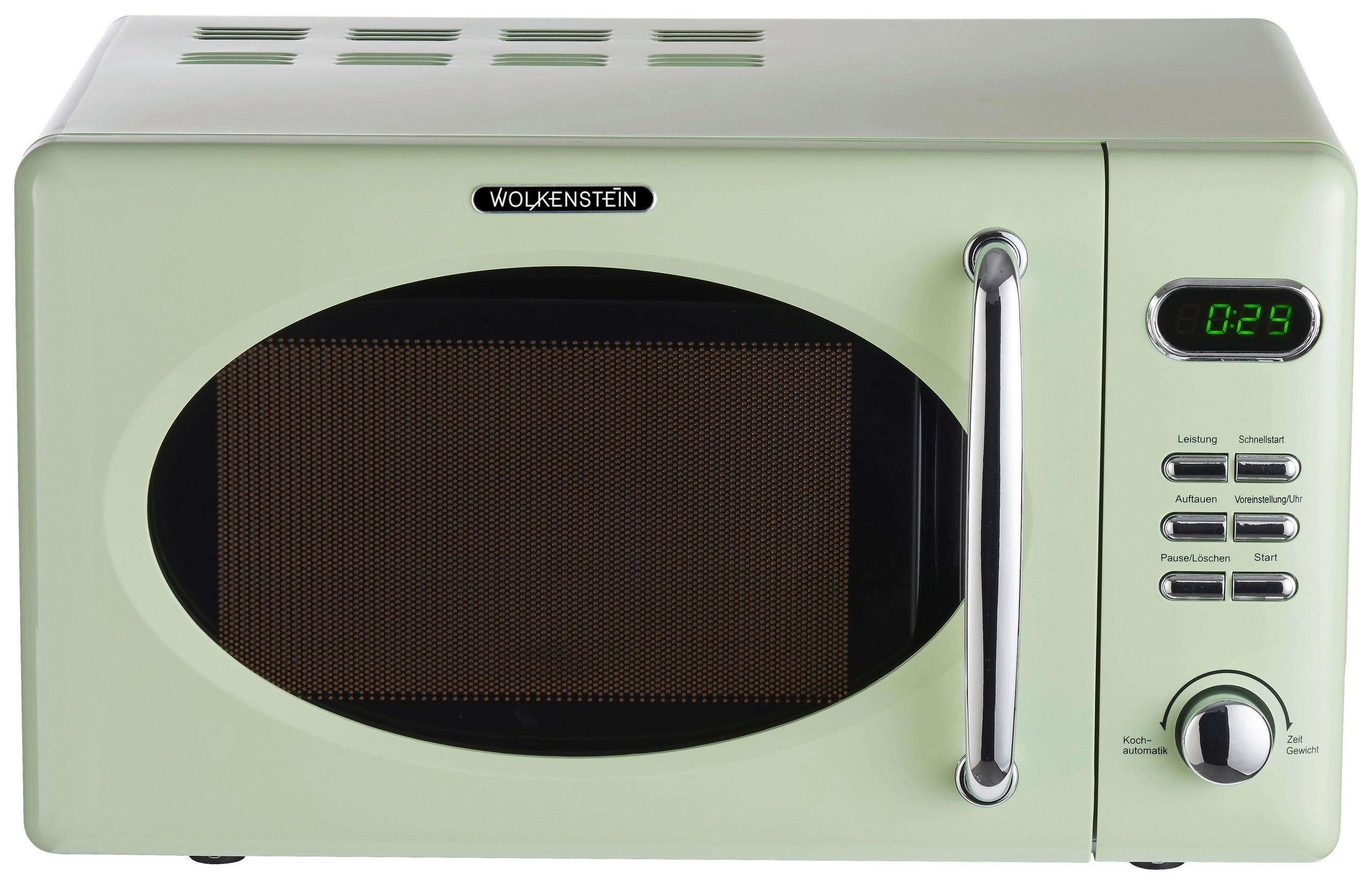 MIKROWELLE WMW720 SG GRÜN  - Hellgrün, Basics, Metall (46/26/37cm) - Wolkenstein