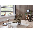 RELAXSESSEL in Leder Hellbraun  - Hellbraun/Edelstahlfarben, Design, Leder/Metall (70/124/85cm) - Cantus