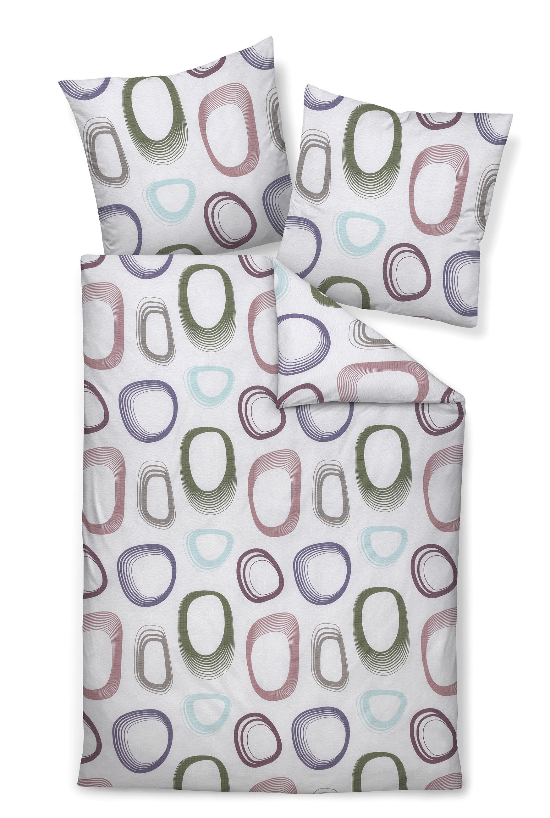 BETTWÄSCHE 135/200 cm Seersucker  - Lila/Weiß, Design, Textil (135/200cm) - Janine