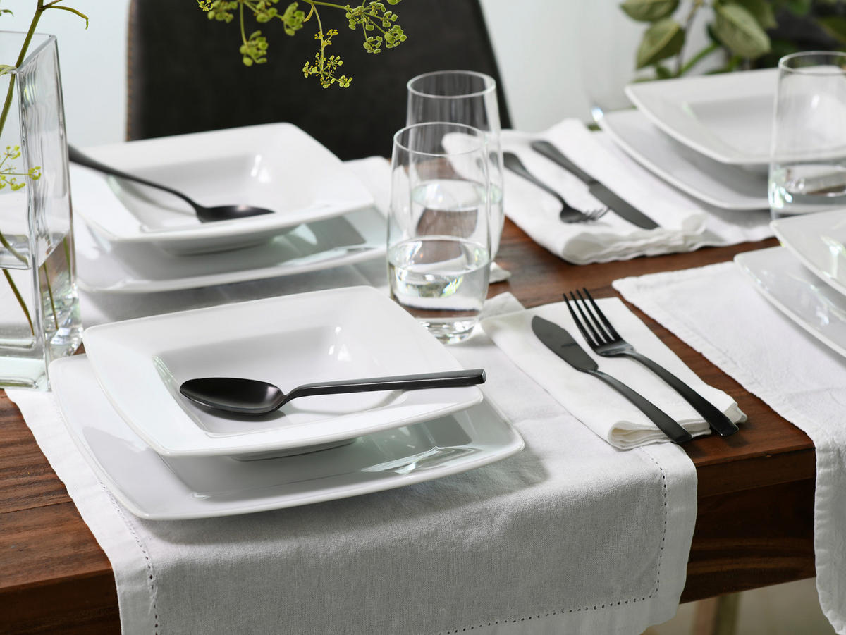 TAFELSERVICE Weiß Victoria weiß 12-teilig  - Weiß, Basics, Keramik - Creatable