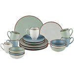 KOMBISERVICE Farmhouse 24-teilig  - Blau/Beige, Design, Keramik - Landscape