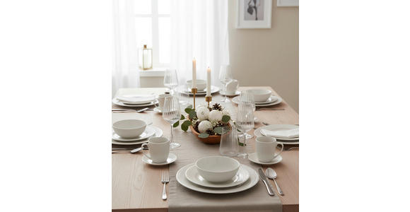 KOMBISERVICE NELE 24-teilig  - Weiß, KONVENTIONELL, Keramik - Landscape