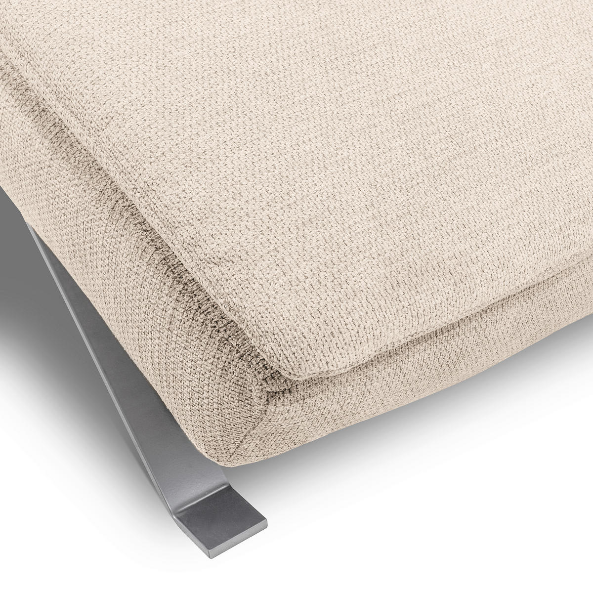 RELAXLIEGE in Chenille Beige  - Beige/Silberfarben, Design, Textil/Metall (65/95/171cm) - Celina Home