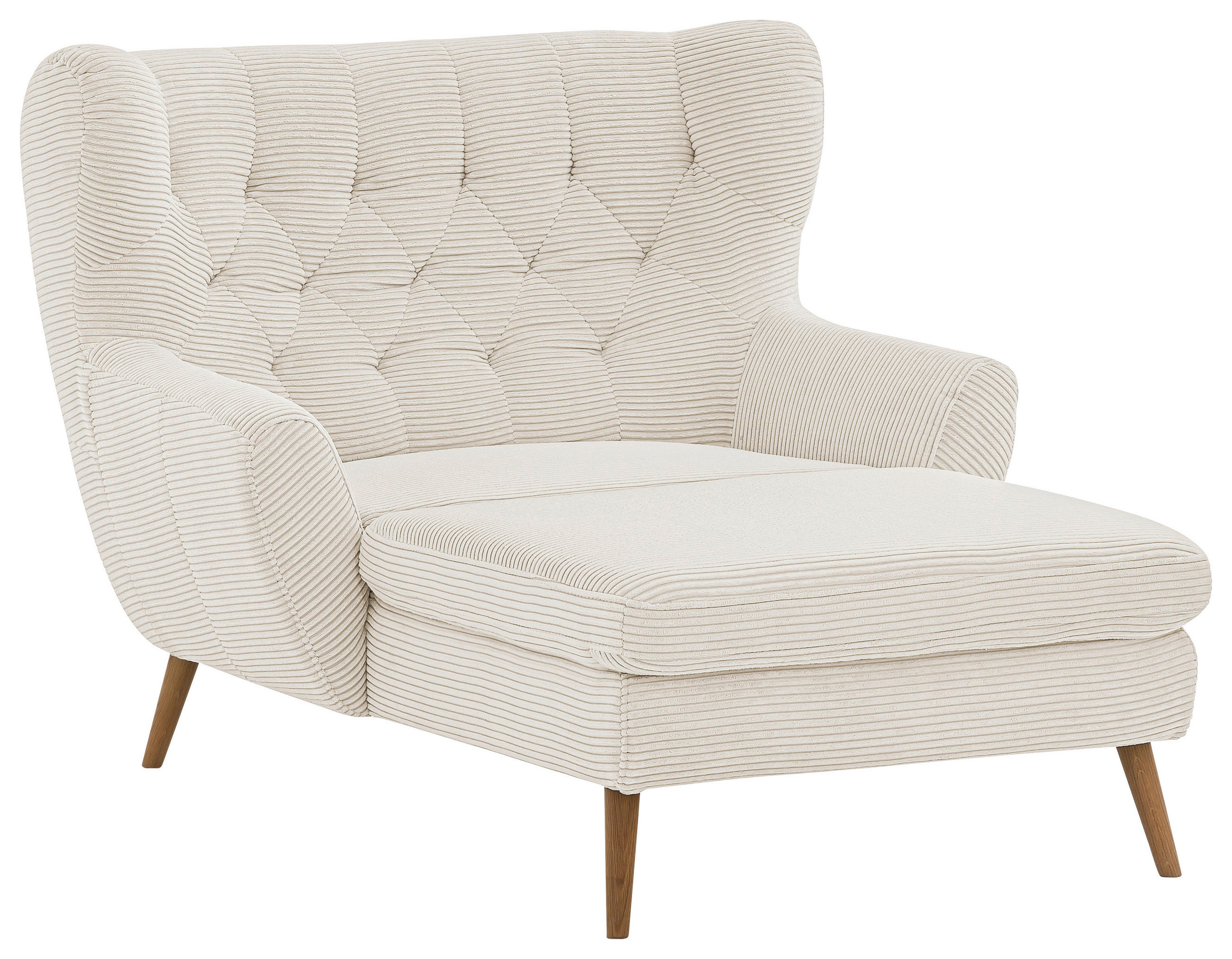 XXL-SESSEL - Beige, Design, Holz/Textil (120/101/165cm) - Stylife